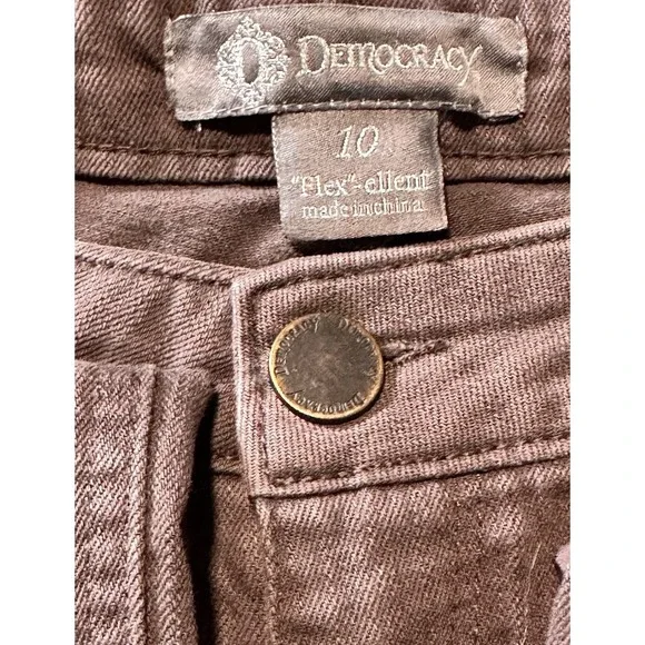 Democracy Jeans Womens Flexellent Gray Stretch Mid Rise cropped Size 10 - Picture 6 of 9